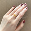 Citrine ring naturally attracts wealth 14K gold-wrapped wire