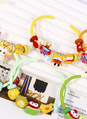 beads卡通串珠可爱派大星手镯大眼蛙手链原创多巴胺少女闺蜜手饰