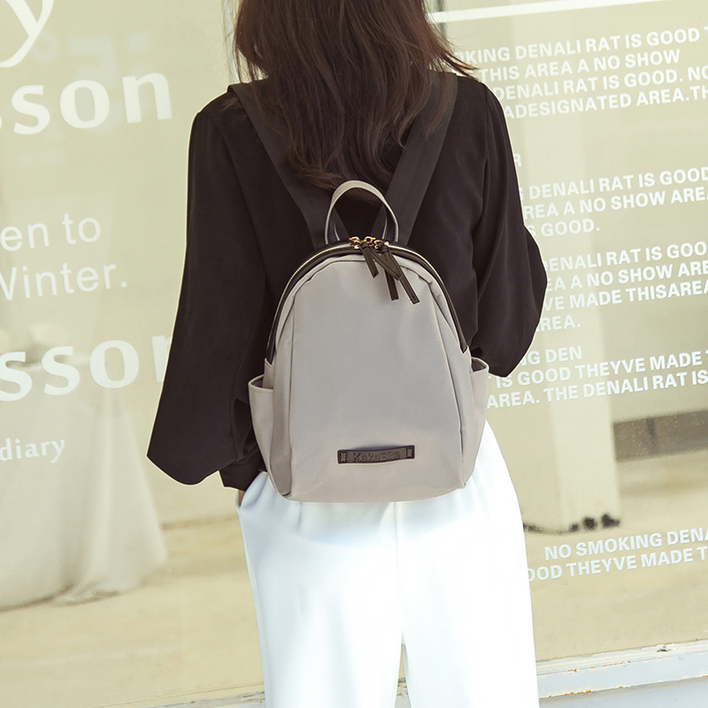 双肩包女2025新款时尚牛津布防水女士贝壳背包洋气休闲旅行通勤