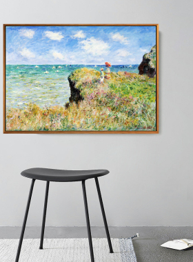 莫奈装饰画油画原版包邮名画北欧