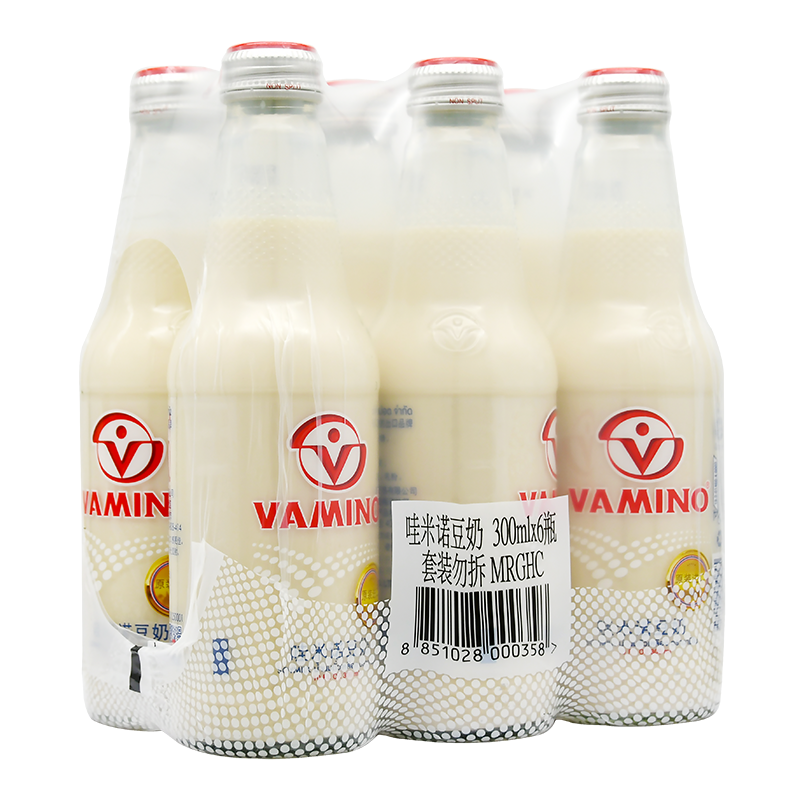 泰国进口哇米诺豆奶VAMINO原味豆奶300ml*24瓶玻璃瓶装整箱包邮 - 图2