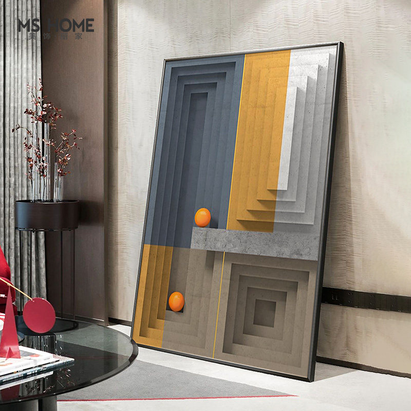 现代简约抽象3d立体几何玄关挂画 美饰丽家现代装饰画