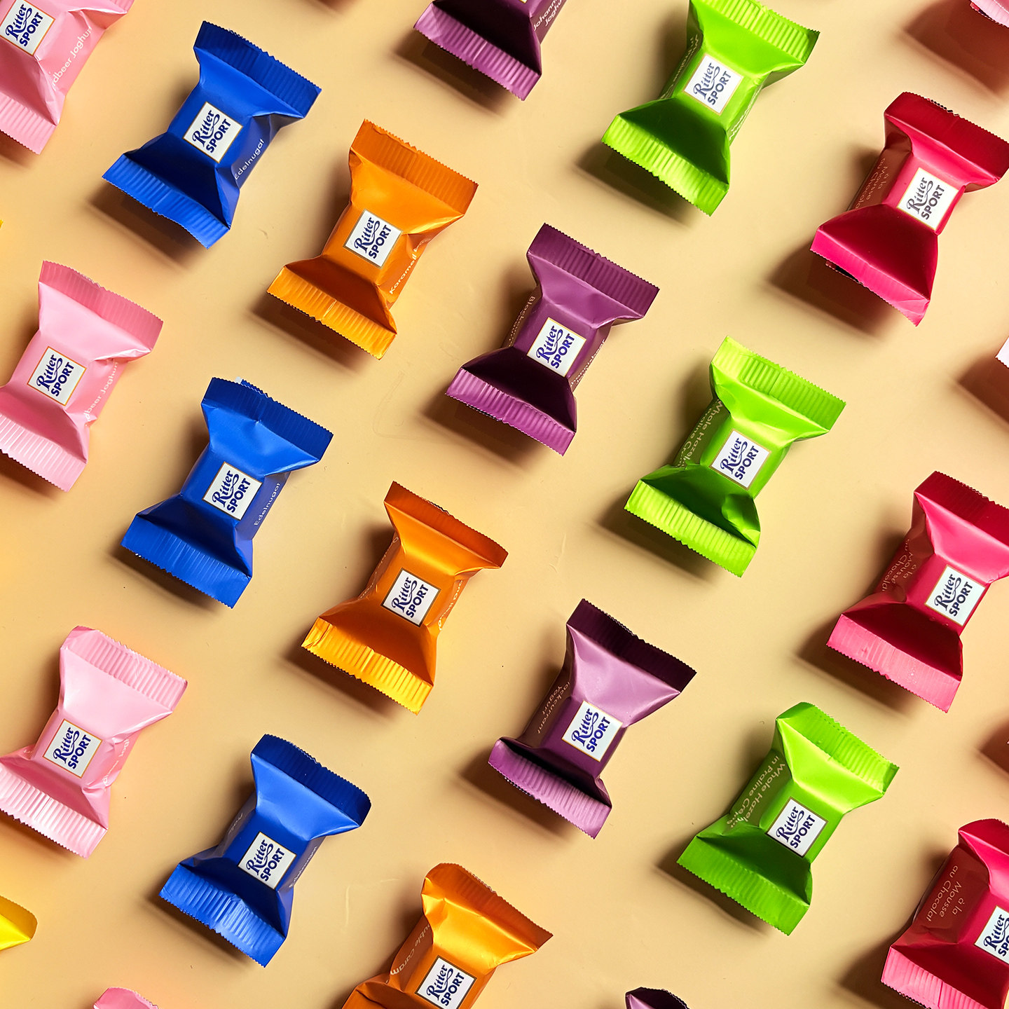 德国进口RitterSport瑞特滋牛奶夹心巧克力什锦散装婚庆喜糖零食,淘宝优惠券,粉丝福利购,淘宝优惠卷