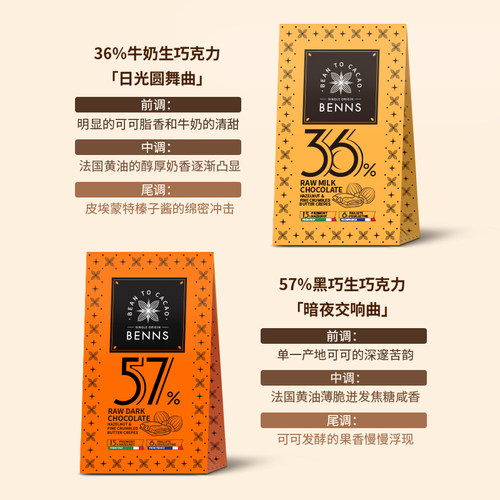 马来西亚BENNS贝纳丝黑巧纯可可脂牛奶生巧克力中秋伴手礼物36g - 图2