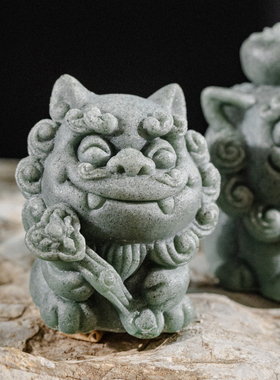 创意可爱小狮子茶宠摆件招财进宝吉祥物桌面客厅茶桌家居装饰