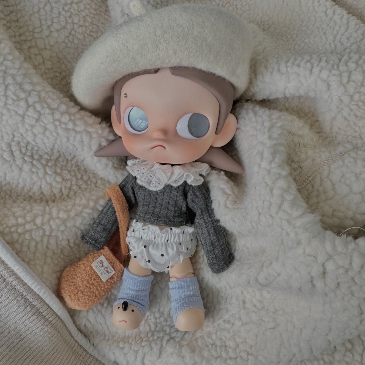 噶子姐zsiga 灰蓝套装(不含娃)玩偶长袖T恤套装可爱1/8娃衣帽子,淘宝优惠券,粉丝福利购,淘宝优惠卷