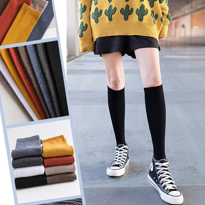 俞兆林女棉质日系纯色半ins中筒袜 俞兆林兰芷短袜/打底袜/丝袜/美腿袜