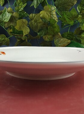 适用盘深盘圆形菜盘创意家用大盘子G沙拉盘饭店大号餐盘商用烧菜