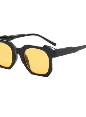 网红街拍造型方形近视太阳眼镜女