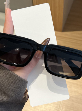 复古方形男士橘黄防紫外线太阳镜