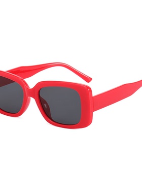 欧美复古风蹦迪长方形太阳眼镜