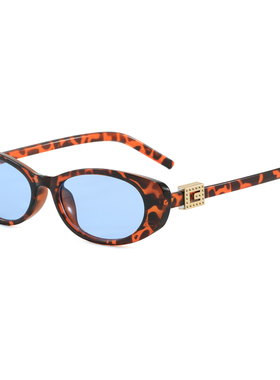 椭圆猫眼小框轻奢防紫外线墨镜