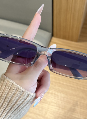 复古玳瑁窄框长方形防紫外线墨镜