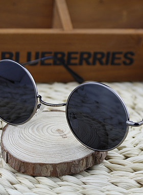 网红圆形墨镜复古小框女2020司机