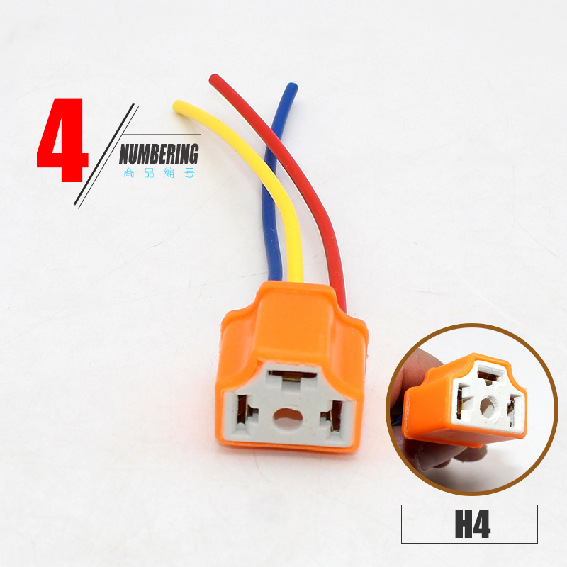 继电器/H4/H7/H8/H11汽车大灯插头灯泡陶瓷插座继电器灯座线插头 - 图3
