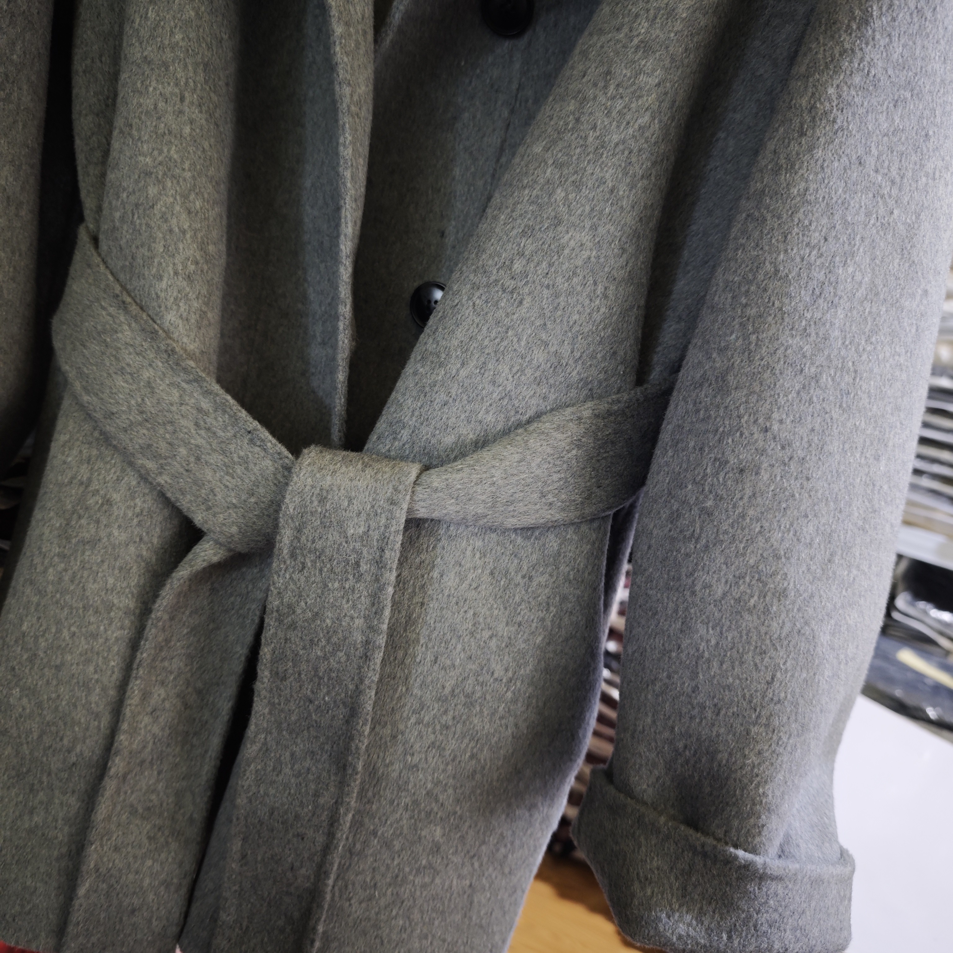 大码小个子双面羊毛大衣女秋冬新款胖mm赫本风中长系带毛呢外套女,淘宝优惠券,粉丝福利购,淘宝优惠卷