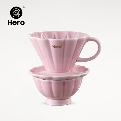 Hero花颜咖啡滤杯手冲咖啡壶咖啡过滤器过滤网滴滤杯陶瓷咖啡滤杯 虎窝淘