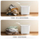 Lazy corners and narrow slits to store movable dirty clothes basket