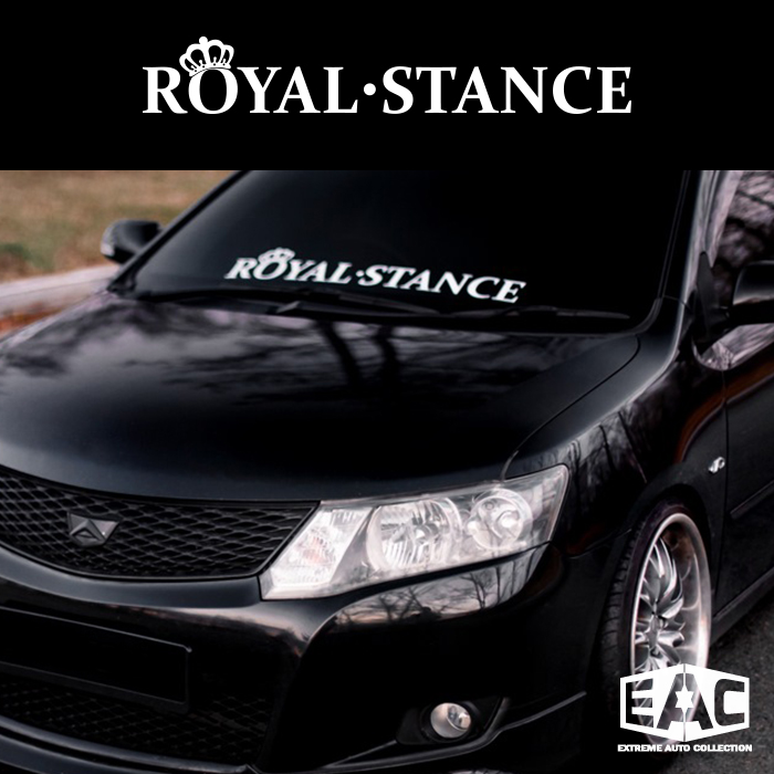 Royal Stance皇冠改装车贴纸HF汽车前挡风后档玻璃横贴竖侧挡贴纸 - 图1