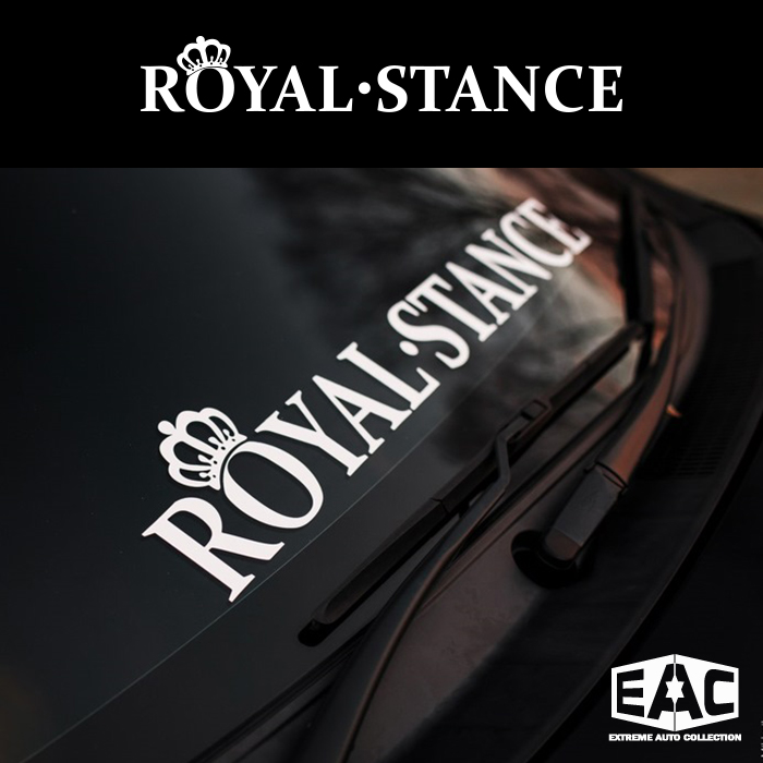 Royal Stance皇冠改装车贴纸HF汽车前挡风后档玻璃横贴竖侧挡贴纸 - 图0