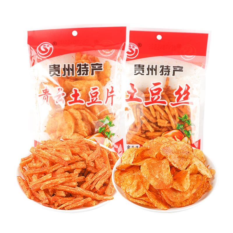 贵土豆片云贵州特产麻辣土豆片土豆丝洋芋薯片零食休闲食品小吃 - 图2