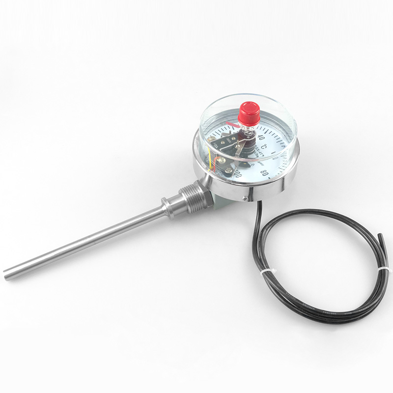 WSS401 411 481不锈钢双金属温度计 耐震 轴向 万向 上海仪民 - 图1