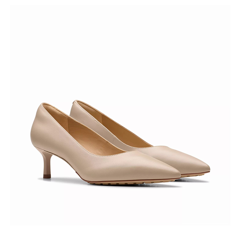 clarks其乐女鞋25年夏季新款气质高级裸色高跟鞋单鞋Adela Court - 图1