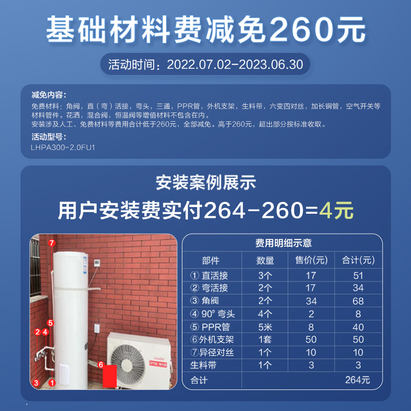 Leader海尔智家空气能热水器家用热泵300升一级能效智能省电2.0F - 图3