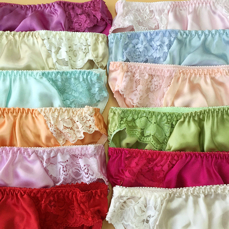 包邮 桑蚕丝女真丝三角裤真丝女蕾丝花边女内裤,淘宝优惠券,粉丝福利购,淘宝优惠卷