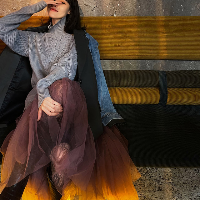 Original gauze skirt half-length tutu skirt new autumn and winter style