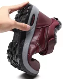 Утепленные удерживающие тепло слипоны, нескользящая обувь для ходьбы для матери на платформе, туфли