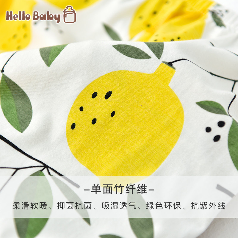 宝宝防蚊夏季宽松竹纤维0-1-3长裤 HelloBaby母婴店裤子