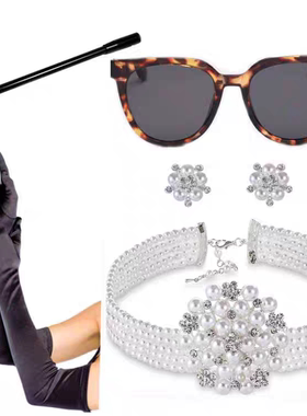 赫本复古太阳镜蒂凡尼的早餐同款小黑裙配饰玳瑁墨镜开车男女同款