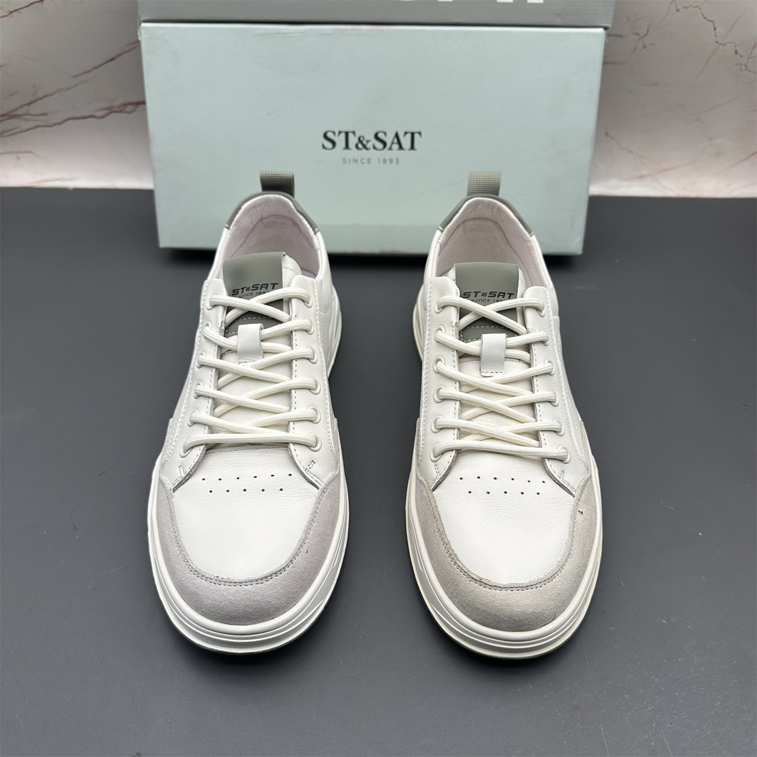 40码ST&SAT星期六撤柜断码牛皮男鞋系带圆头防滑日常休闲百搭单鞋,淘宝优惠券,粉丝福利购,淘宝优惠卷