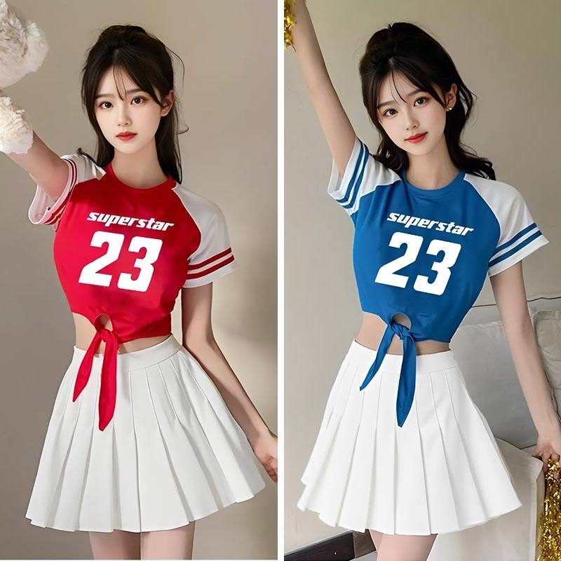 学院风运动会开幕式拉拉队服装女团打歌服学生啦啦操健美操演出服,淘宝优惠券,粉丝福利购,淘宝优惠卷