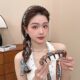 Palace flower ribbon headband for women 2025 new style
