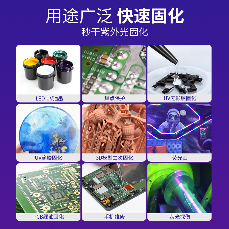 大功率手提UVGO固化灯便携紫外线灯无影胶粘接手机屏幕维修爆光 - 图2