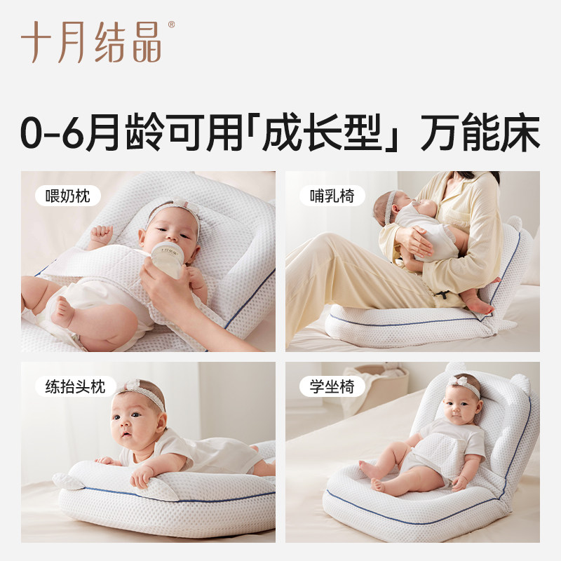 十月结晶斜坡枕婴儿防吐奶防胀气二合一宝宝床中床多功能枕躺靠垫,淘宝优惠券,粉丝福利购,淘宝优惠卷