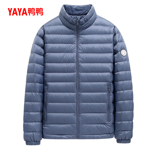 鸭鸭轻薄羽绒服男士2026年反季短款轻暖时尚休闲运动连帽鸭绒外套 - 图2