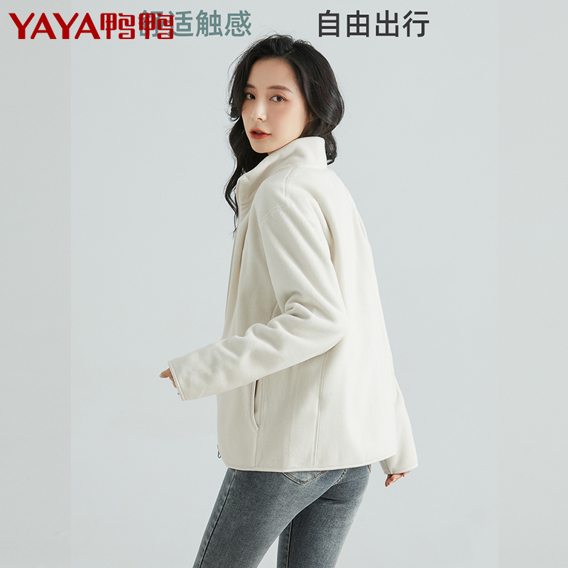 鸭鸭2022年秋冬新款摇粒绒休闲长袖 鸭鸭短外套