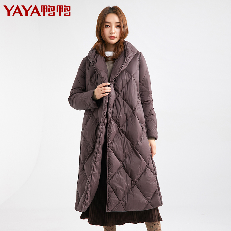 鸭鸭 年新款羽绒服女中长款长过膝中厚款菱形格反季特卖清仓 2020 鸭鸭 年新款羽绒服女中长款长过膝中厚款菱形格反季特卖清仓 2020