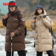 Ducky mid-length hooded couple's down jacket