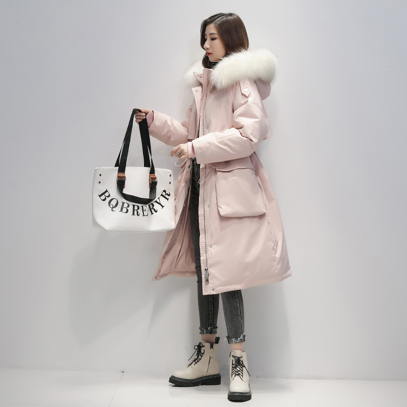 鸭鸭女中长款长2020年新款韩羽绒服 鸭鸭羽绒服