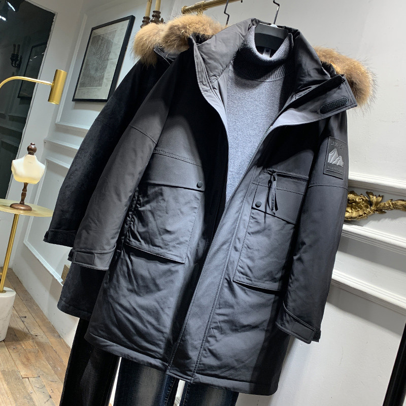 鸭鸭2020新款国潮男中长款羽绒服 鸭鸭羽绒服