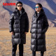 Duck long hooded thick goose down couple's down jacket