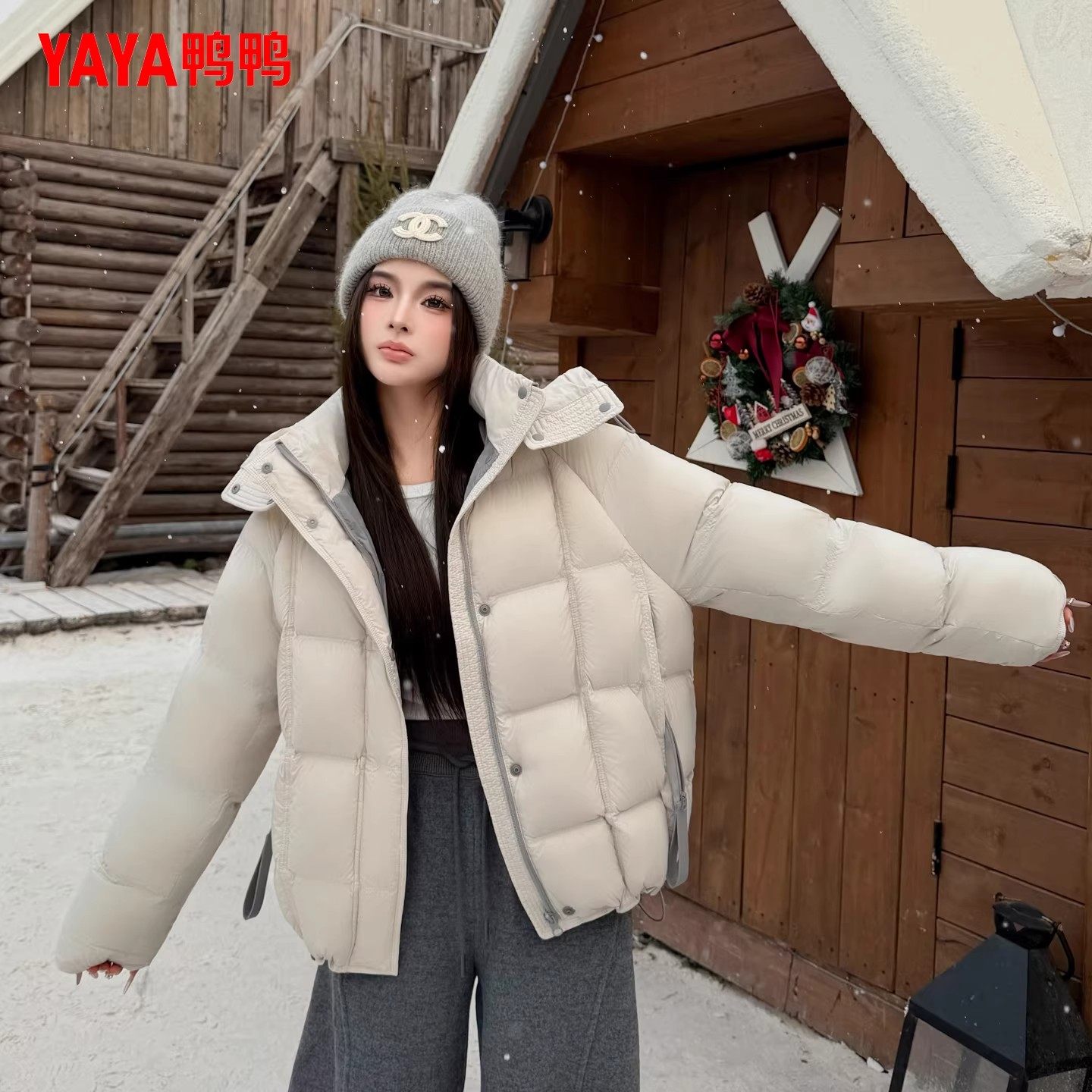 鸭鸭羽绒服女2025年冬季新款上新时尚简约百搭保暖短款鸭绒外套F,淘宝优惠券,粉丝福利购,淘宝优惠卷