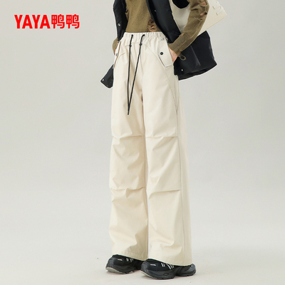 鸭鸭加厚羽绒裤女鹅绒户外工装