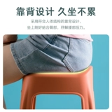 茶花 [家用成人塑料凳子防滑板凳简约客厅加厚方凳餐桌高凳4只装]