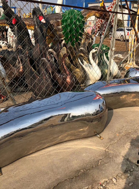 不锈钢几何户外异形座椅沙发造型