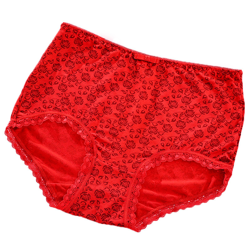 蝶安芬大红色女士内裤莫代尔竹纤维高腰平角本命年结婚喜庆红短裤,淘宝优惠券,粉丝福利购,淘宝优惠卷